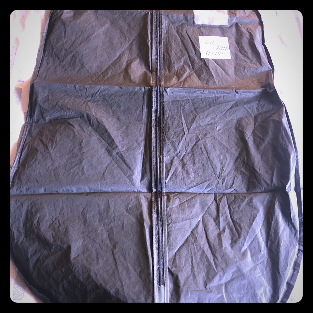 Saks Fifth Avenue black plastic garment bag